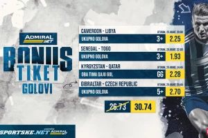 AdmiralBet i Sportske bonus tiket - Igrajte na golove za kvotu 30,74!